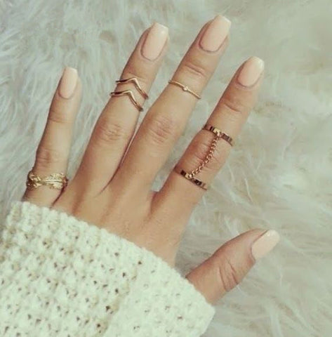 Shiny Boho-Chic Style Knuckle Rings