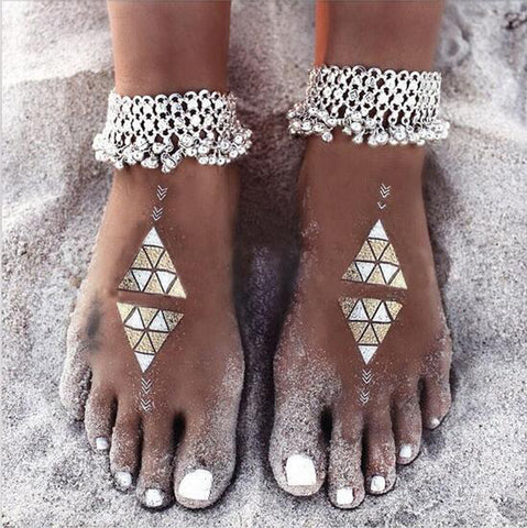 Silver Anklet Chain Sandal