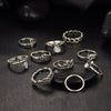 Boho chic silver rings