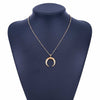 Crescent Boho Moon - Double Horn Necklace