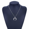 Crescent Boho Moon - Double Horn Necklace