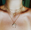 Crescent Boho Moon - Double Horn Necklace